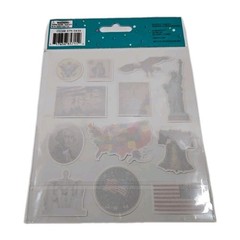 New Nicole Patriotic Stickers 12 Count Craft Embellishment Crafting Scrapbook