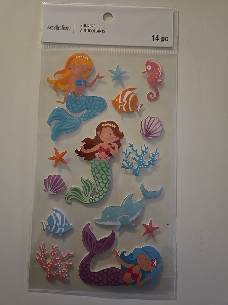 Recollections MERMAIDS Scrapbooking Stickers