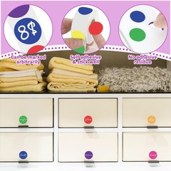 Blowata 600 Pcs Dot Stickers, 8 Colors of Round Label 1×1 inches, Dots