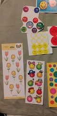 Lot Happy Face Stickers Hallmark Agc Highlights Hot Air Balloon Ice Cream Cones