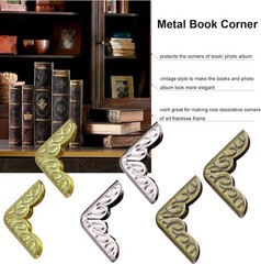 60 Pcs Metal Corners Protector Vintage Scrapbook Supplies Photo Mounting Corner