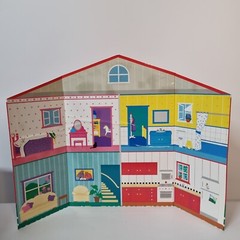 VTG 80’s Sticker Grossmans Vinyl Peel and Play Reusable House Bears Dog Kitchen