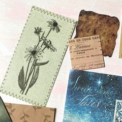 Vintage Inspired Scrapbook Kit – 20pc Ephemera & Decorative Paper Pack Grab Bag