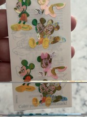 Vintage Sandylion Disney Mickey Minnie Mouse Mother Of Pearl Stickers Sealed New