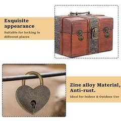 2 Set Antique Bronze Hasp Latch 27 X 30 mm Hasp Latch Mini Box Hinges and Lov…