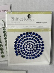 Self-Adhesive Rhinestones Lot Green Purple Silver Blue Amber Black Gold Orange
