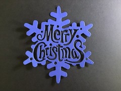 Merry Christmas Snowflake Die Cut Embellishments 5Pcs Scrapbooks Cards Crafts