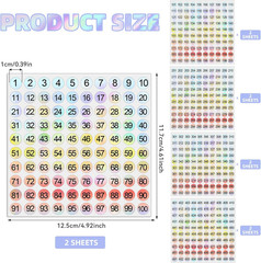 Small Number Stickers 1 to 500 Vinyl Consecutive Number Stickers Self Adhesive L