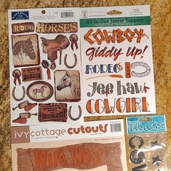 Jolee’s Boutique Western Cowboy Cowgirl Horses Scrapbooking Stickers Die Cuts