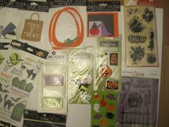 Lot of 20+ Halloween Stickers & Stamps Delux Cuts Rub Ons Transfers Clear Stamps
