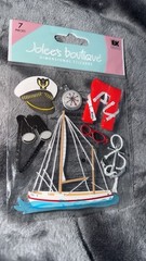 RARE Jolee’s Sailing Sailboat Life Vest Anchor Nautical Scrapbooking Stickers