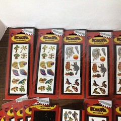 Lot of 10 Vintage KeeVa Gold Embossed Scrapbooking Stickers Shimmer Sealed Pack