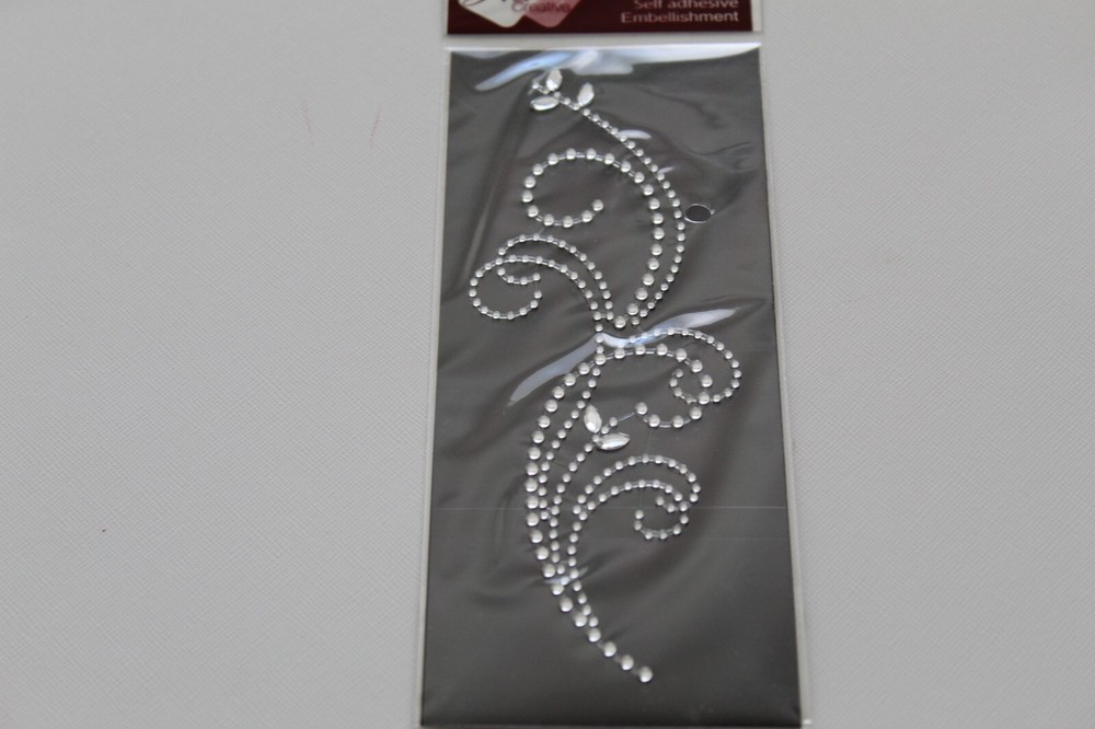 ZVA Creative Self- Adhesive Crystals – Swirls With Flowers CRB-04CB-101