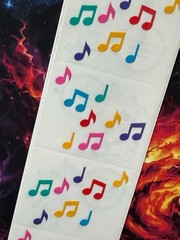 Vintage Mrs. Grossman’s Colorful Music Note Stickers ~ 3 Sheets