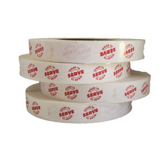 Iconex ICX90232528 Tamper Seal Label, 0.75 X 7, Red/white, 500/roll, 4