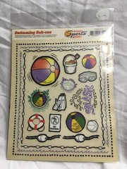 Scrapbook / Rub Ons -Swimming