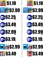 Custom Tags Stickers Drinks Cooler Store Market Business Any Price 8.5″ x 10.5″