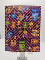 Vintage Lisa Frank Stickers Halloween Frankenstein Trick Or Treat 1 Sheet S194