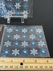 2 Recollections Glitter Snowflake Embellishment 20pcs Stickers Blue & White New