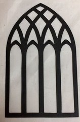 Tim Holtz Die Cuts * Cathedral Window * Set of 12 * Black or White Cardstock