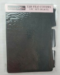 Teresa Collins Black Tab File Covers 5×7 Crafting Mini Books Heavy Chipboard 9Pc