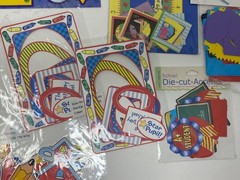 School Deluxe Die Cuts Lot Kids Classroom Bright Retro Amscan Photo Frames
