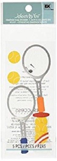 TENNIS Racquet Racket Rackets Ball Balls Play Jolee’s Stickers Scrapbook