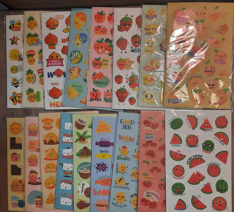 Horiechaly stickers scratch sniff rub sniff – 17 different scents!