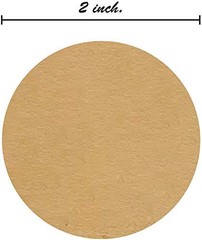 2″ Natural Brown Kraft Stickers / 500 Circle Labels Roll/Permanent Adhesive B…