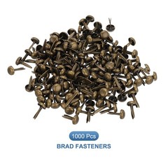 1000 PCS Paper Brass Fasteners Split Pins, Bronze Tone, 4.5 x 8 mm