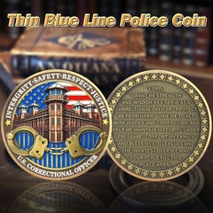 Thin Gray Line Coin – U.S. Correctional Officer Challenge Coins Honor Correct…