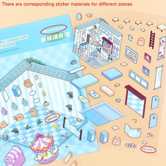 20 Sets DIY 3D Stickers Scene Collection Book DIY Sticker Scenes Make Your Own S