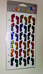 Stickopotamus Foiled Sticker Sheet Footprints Scrapbooking SP-MT-23