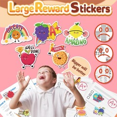 300PCS Large Scratch and Sniff Scented Stickers for Kids, Incentive Smelly Su…
