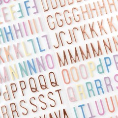 American Crafts RAINBOW AVENUE ALPHABET (2) SHEETS FOAM & CARDSTOCK THICKERS