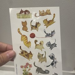 Cat Stickers David Walker Art 2005 Peaceable Kingdom Retro Kitties Kitty Orange
