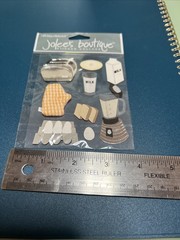 Jolee’s Botique Dimensional Stickers Breakfast SPJB015 Toaster, HTF RARE