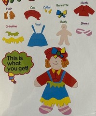 GIRL PAPER DOLL Die-Cut Set(13pc)Memories•Dress-Up •Cloth Lady•Hat•Card Making•