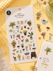 Suatelier Daily Deco Stickers 1142 Flower Cafe Kawaii Planner Scrapbook