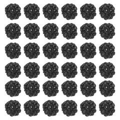 8mm Rhinestone Clay Beads, 100 Pcs Polymer Clay Crystal Charm Beads Black