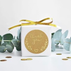 500pcs/Roll 1″/1.5″Thank You Stickers for Small Business,Round Sealing Labels