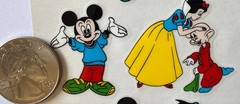MICKEY & DONALD Rub-On Transfers(10pc)Disney•Cartoon •Snow White•Card Making•