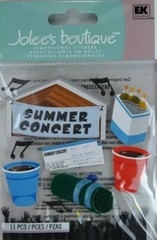 RARE Jolees SUMMER CONCERT Outdoor Music Bands COOLER BLANKET DRINK Solo Cups 3D
