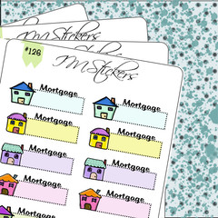 Mortgage Rent Bill Payment Tracker Hand Drawn Planner Stickers Home Organizer