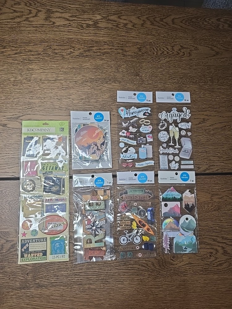 Recollections Travel Adventure Honeymoon Vacation Getaway Scrapbook Stickers 94