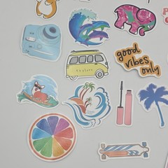 Cute Animals & Insects Sticker Lot – Multicolor Assorted Scrapbooking Designs