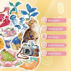 Cute 200-Piece Holographic Sticker Pack – Perfect for Scrapbooking Enthusiasts