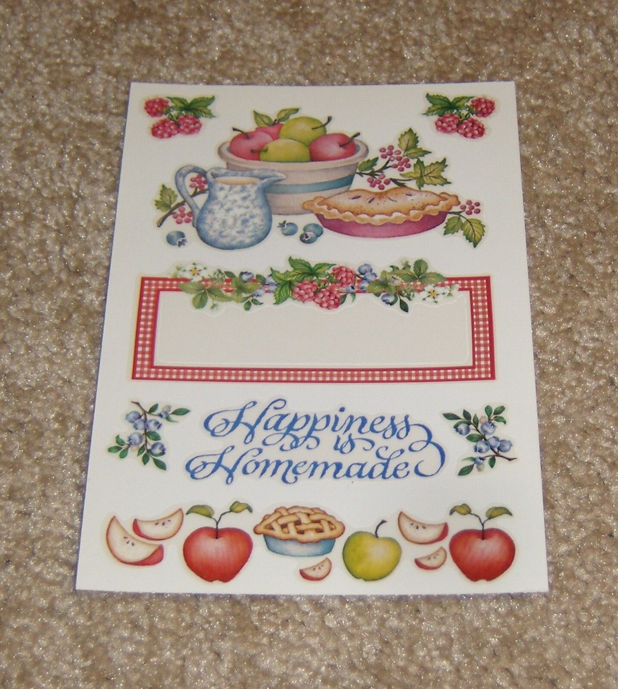 PSX Designs Sticker Sheet ~ Travel….Happiness is Homemade/Apple Pie