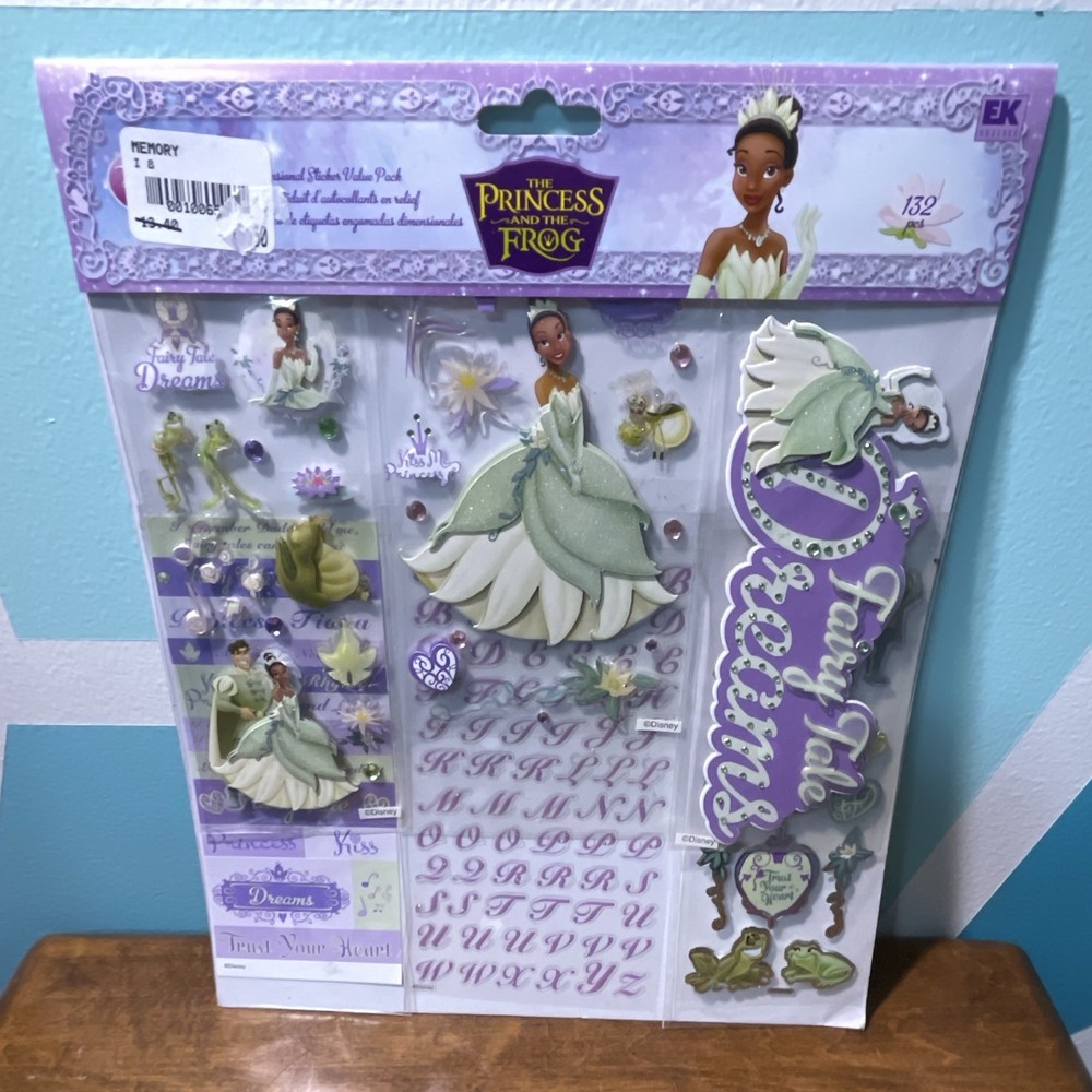 Disney Princess and the Frog Scrapbook Sticker Value Pack, MPN 53-80009