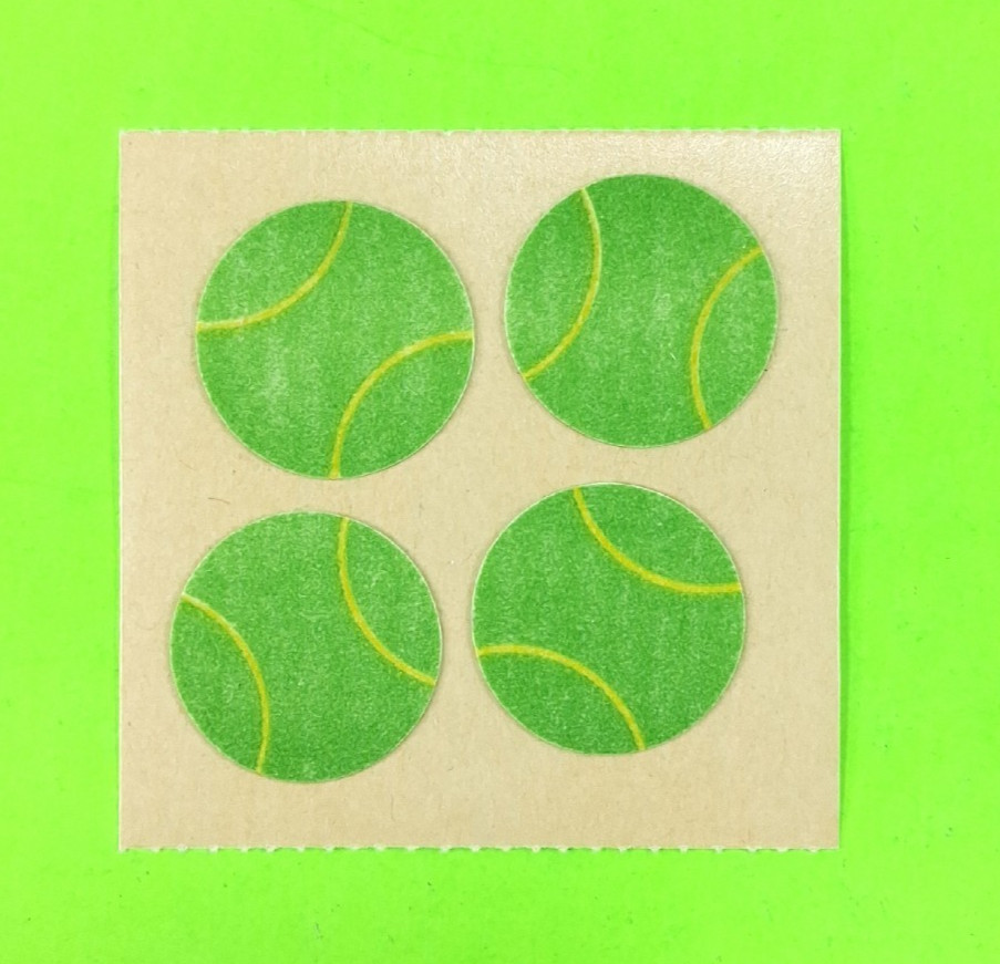 Vintage Fuzzy Great 7 Tennis Balls Sports Sticker Mod